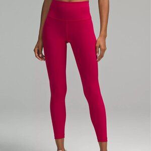 Lululemon Wunder Train High Rise Tight Legging Pants 25" Ruby Red Size 10